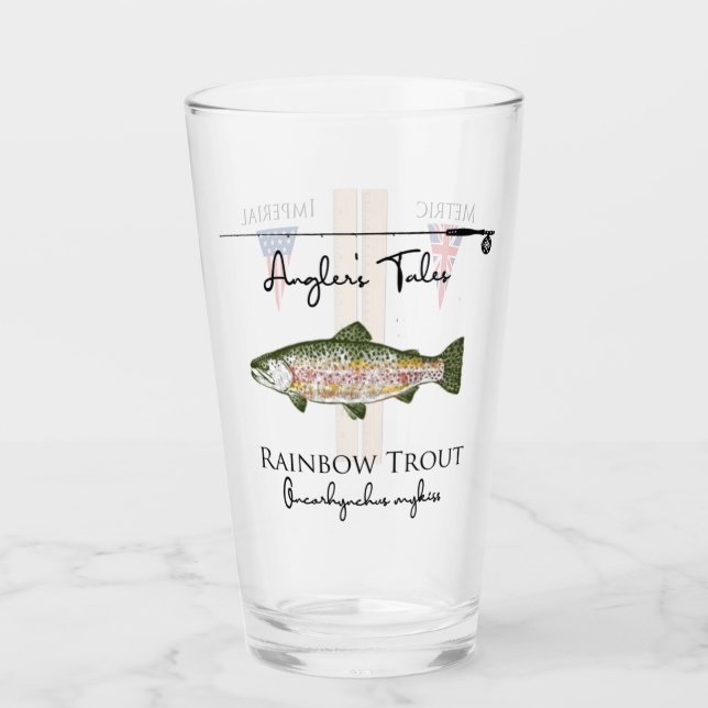 Angler's Tales Pint Glass - Fishermen Storytelling (Front)