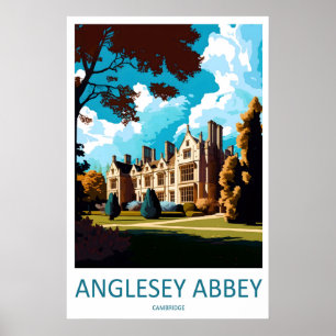 Anglesey Abbey Vintage Travel Poster Ski National