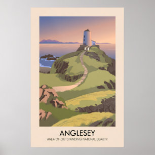 Anglesey AONB Travel Poster