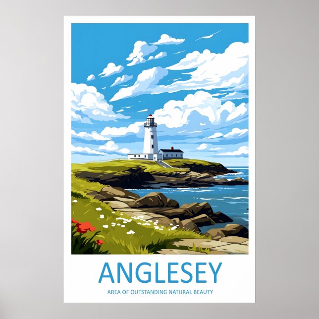 Anglesey Travel Print Wall Art Anglesey Wall (Front)