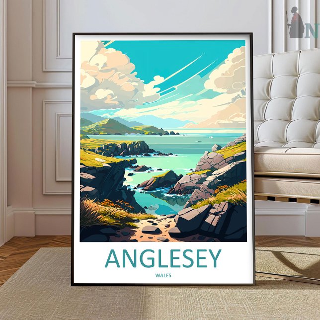 Anglesey Travel Print Wall Art Anglesey Wall Hangi (Creator Uploaded)