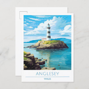 Anglesey Wales Vintage Travel Postcard
