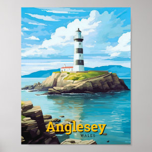Anglesey Wales Vintage Travel Poster