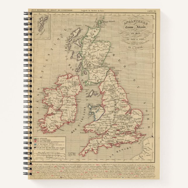 Angleterre, Ecosse, Irlande et Man 1100 a 1280 Notebook (Front)