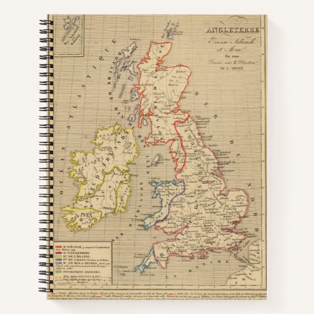 Angleterre, Ecosse, Irlande et Man en 1100 Notebook (Front)