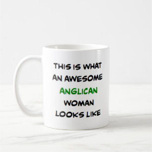 anglican woman, awesome coffee mug