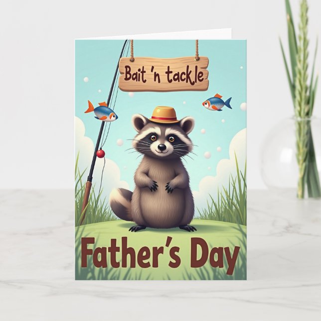 Angling Fathers Day Critter Card (Front)