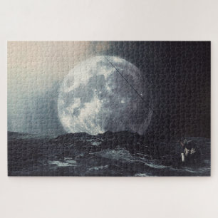 Angling for the moon jigsaw puzzle
