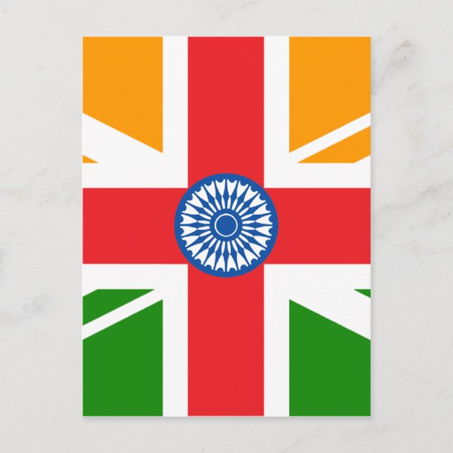Anglo Indian Flag Postcard (Front)