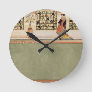 Anglo-Japanese Wall Design, c.1860 (w/c & pencil o Round Clock