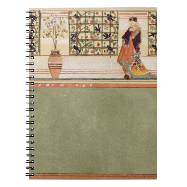 Anglo-Japanese Wall Design, c.1860 (w/c & pencil o Spiral Notebook (Front)