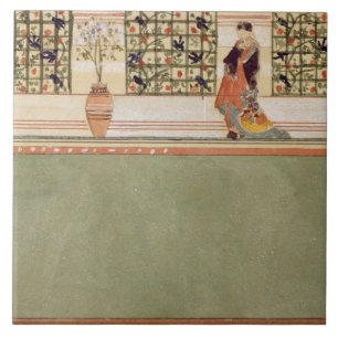 Anglo-Japanese Wall Design, c.1860 (w/c & pencil o Tile