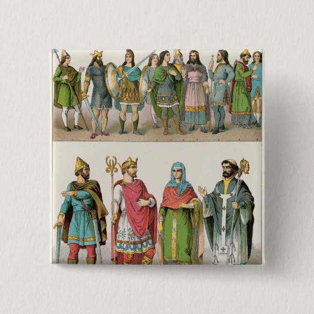 Anglo-Saxon Dress 15 Cm Square Badge (Front)