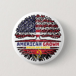 Angola Angolan US American USA United States Tree 6 Cm Round Badge
