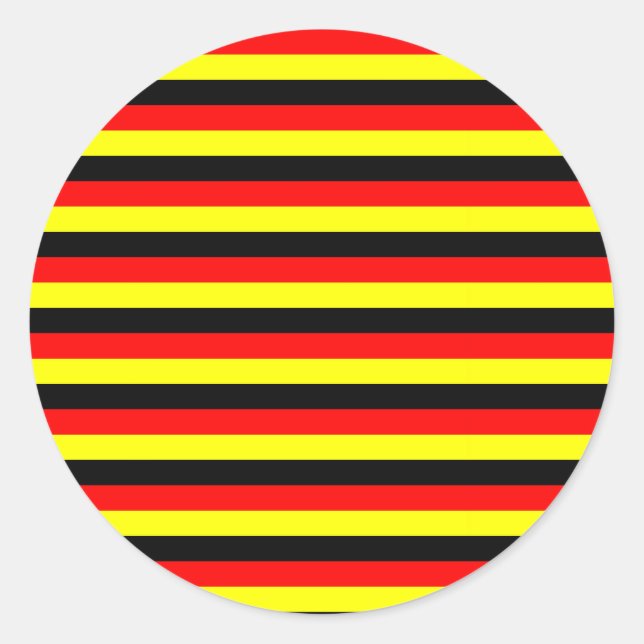 angola belgium uganda flag stripes classic round sticker (Front)