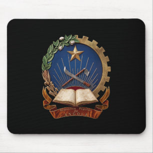 Angola country coat arms symbol emblem flag mouse pad