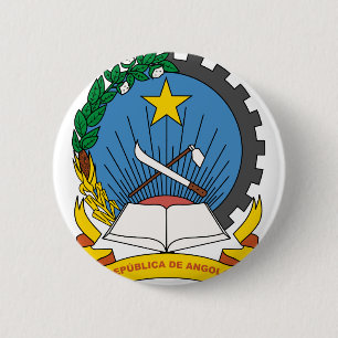 angola emblem 6 cm round badge
