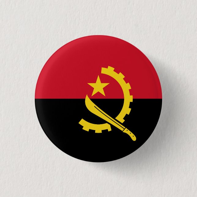 Angola Flag 3 Cm Round Badge (Front)