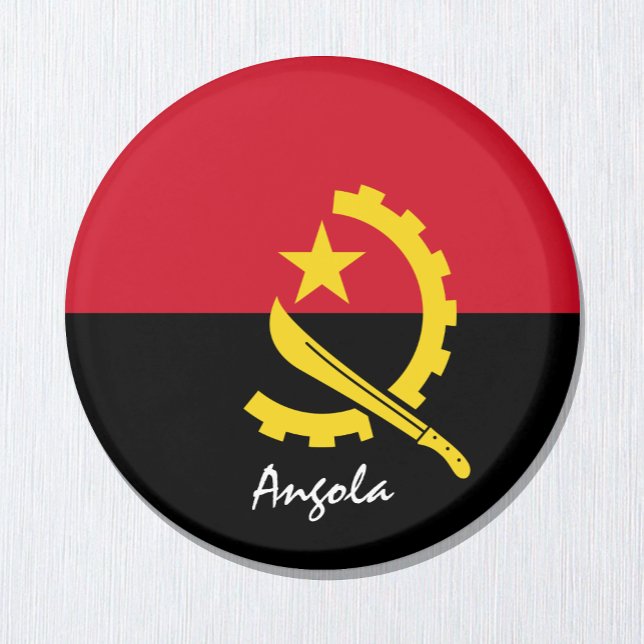 Angola flag & African - travel/sports fans Magnet (Creator Uploaded)