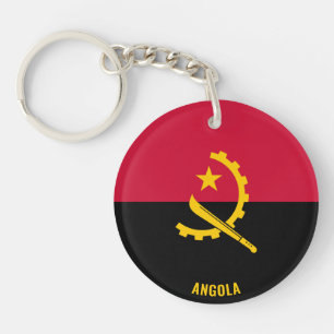 Angola Flag Charming Patriotic Key Ring