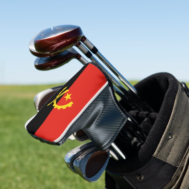 Angola flag golf head cover (In Situ)