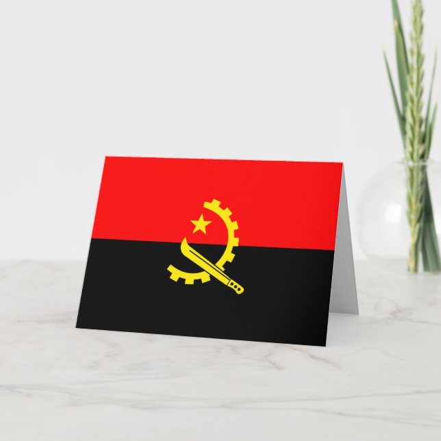 angola flag greeting card (Front)