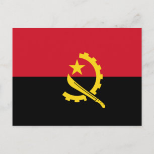 Angola Flag Postcard