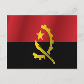 Angola flag postcard