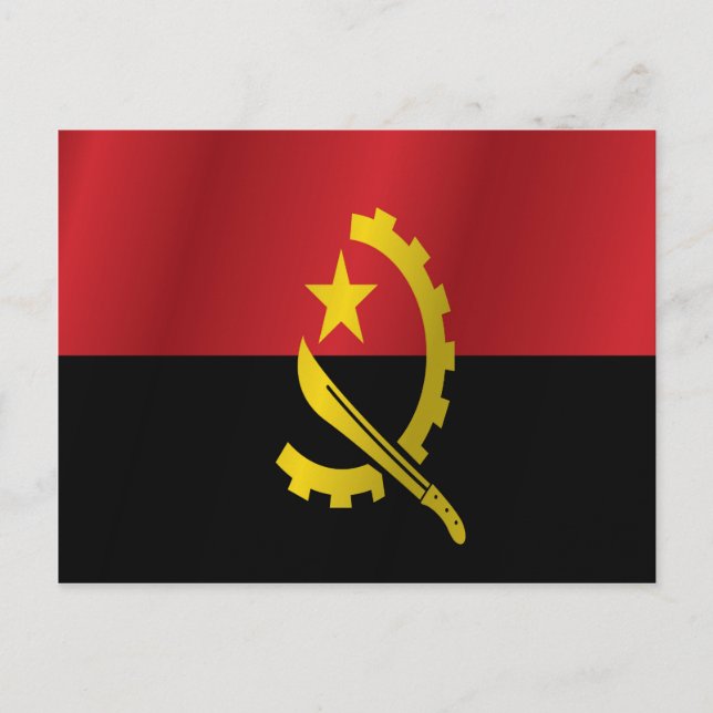 Angola flag postcard (Front)
