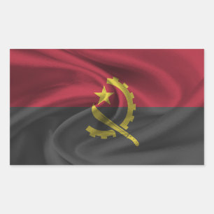 Angola Flag Rectangular Sticker