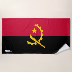 Angola Flag Splendid Patriotic Beach Towel