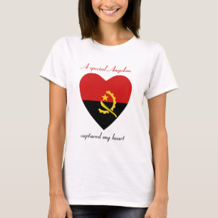 Angola Flag Sweetheart T-Shirt