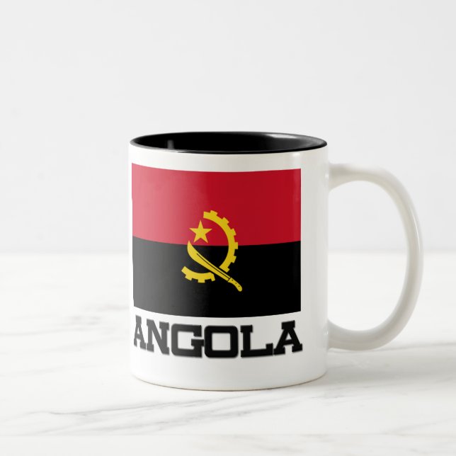 Angola Flag Two-Tone Coffee Mug (Right)
