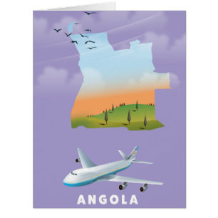 Angola illustrated map poster