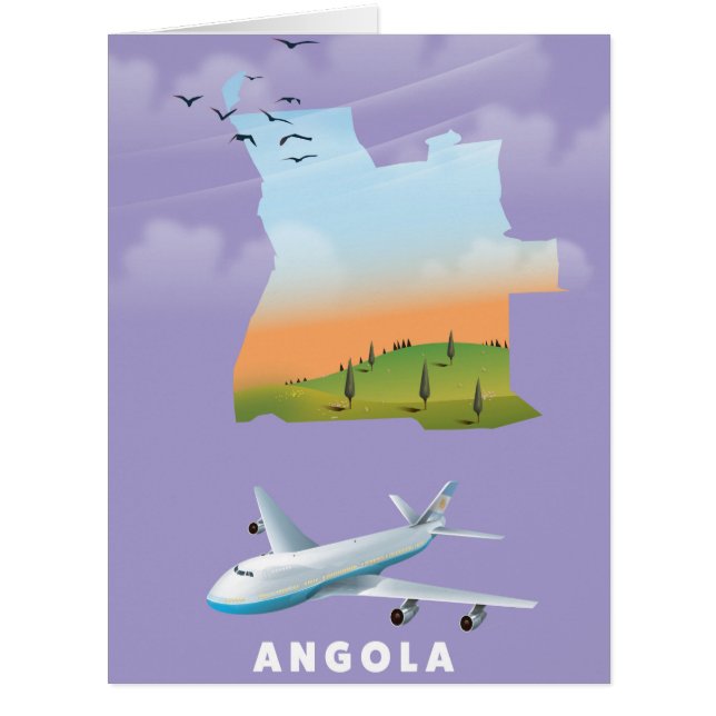Angola illustrated map poster (Front)