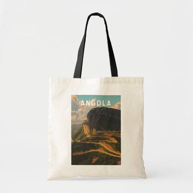 Angola Illustration Travel Art Vintage Tote Bag (Front)
