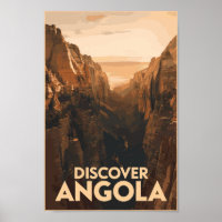 Angola Lubango Travel Art Vintage