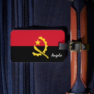 Angola Luggage Tags, patriotic Angolan Flag Tag