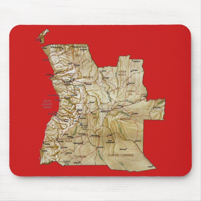 Angola Map Mousepad (Front)