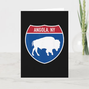 Angola New York Buffalo Ny Highway Interstate Sign Card