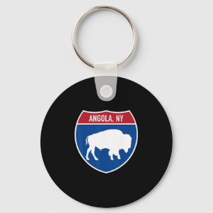 Angola New York Buffalo Ny Highway Interstate Sign Key Ring