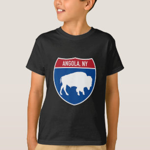 Angola New York Buffalo Ny Highway Interstate Sign T-Shirt