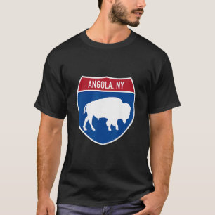 Angola New York Buffalo Ny Highway Interstate Sign T-Shirt