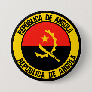 Angola Round Emblem 7.5 Cm Round Badge