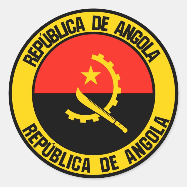 Angola Round Emblem Classic Round Sticker (Front)