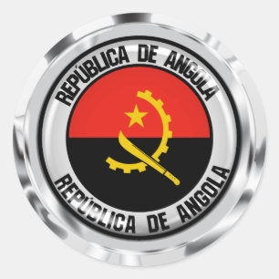 Angola Round Emblem Classic Round Sticker