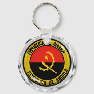 Angola Round Emblem Key Ring