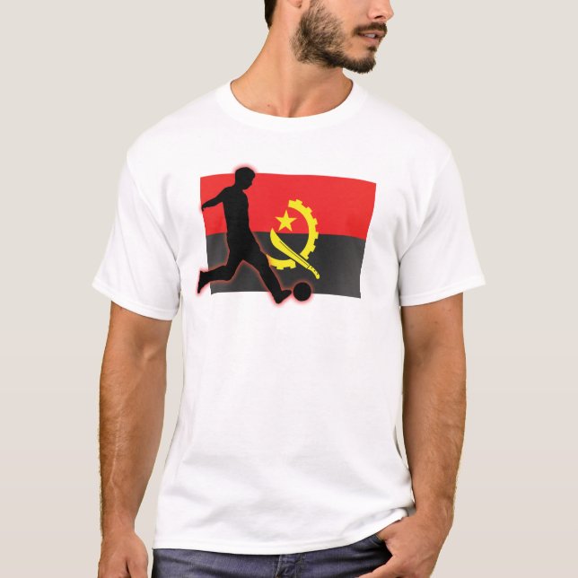 Angola Soccer Striker T-Shirt (Front)