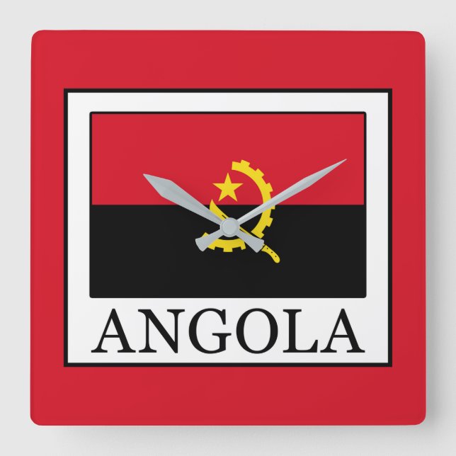 Angola Square Wall Clock (Front)