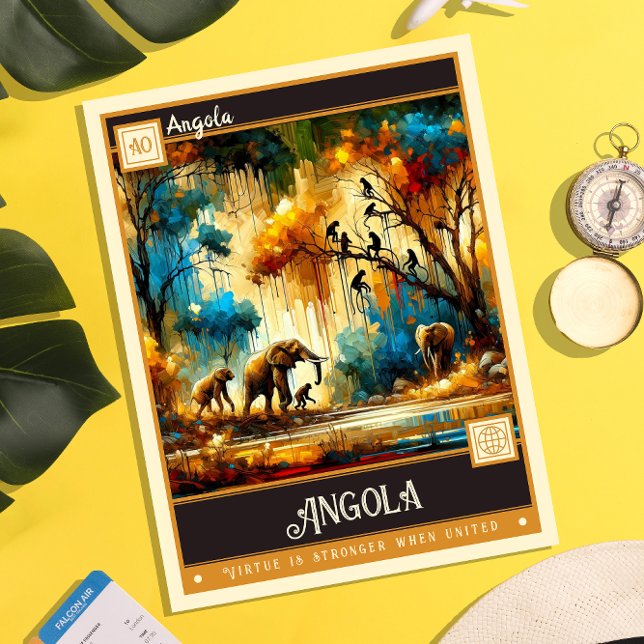 Angola | Vintage Painting Postcard (Creator Uploaded)